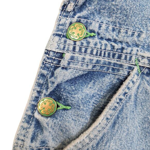 Oshkosh B'Gosh Mens Vintage Denim Bib Overalls Size 40X30 Blue Jean Destroyed - Picture 7 of 16